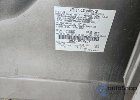 2013 Ford Flex Sel z USA, uszkodzony, nr VIN 2FMGK5C82DBD06172